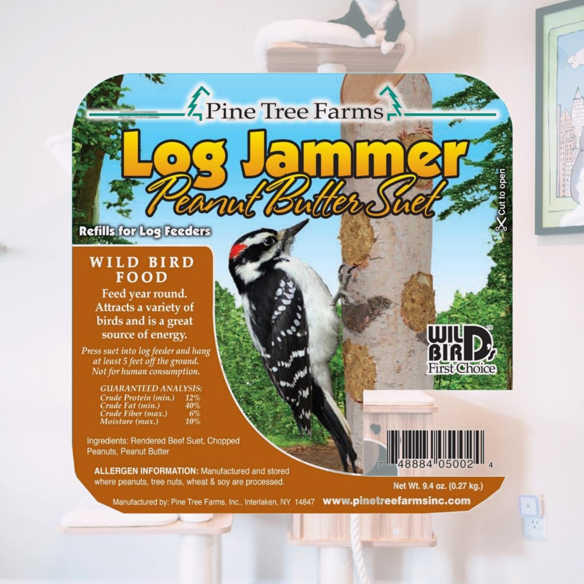 212 MAIN 5002 9.4 oz MP12 Log Jammer Peanut Suet Plug - 3 per Pack - Pack of 12