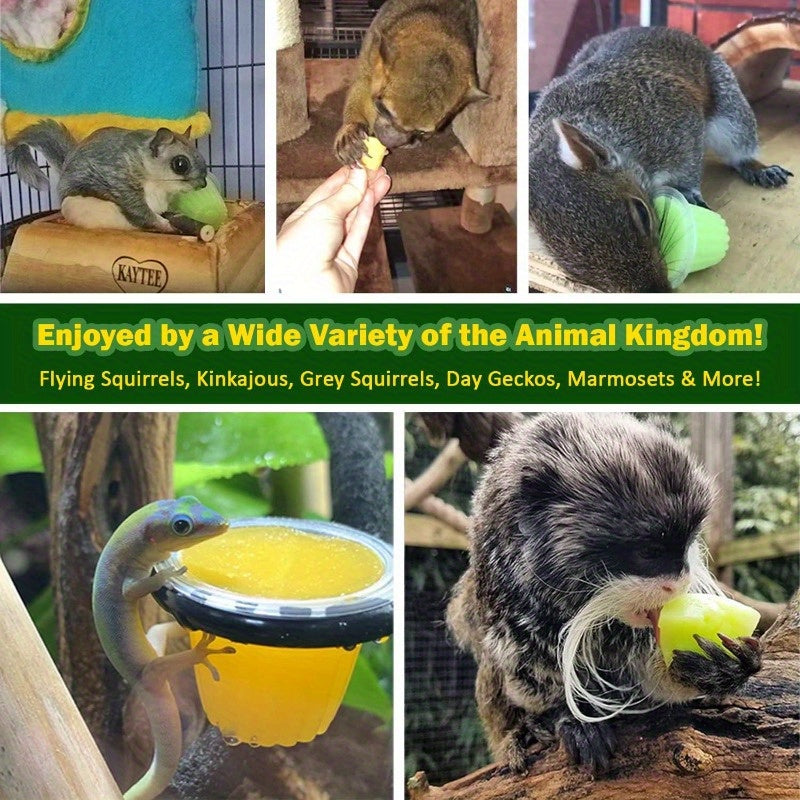 Nectar Pods (Pineapple) - Calcium-Fortified Jelly Fruit Treat - Sugar Gliders Marmosets, Squirrels, Parrots, Cockatiels, Parakeets, Birds, Hamsters, Day Geckos, Kinkajous & Other Small Pets