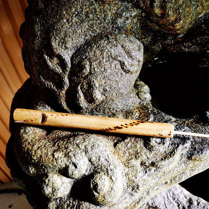 4pcs Handcrafted Bamboo Bird Call Flutes, Nostalgic Simulation Birdcall Wind Instruments, Natural Mouth-Blown Whistle Set