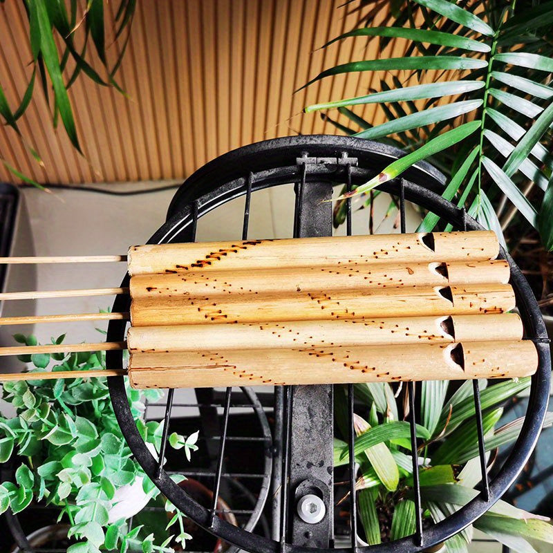 4pcs Handcrafted Bamboo Bird Call Flutes, Nostalgic Simulation Birdcall Wind Instruments, Natural Mouth-Blown Whistle Set