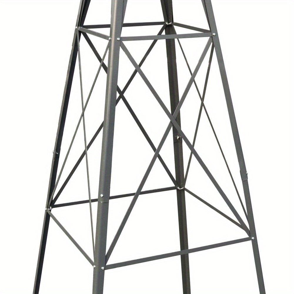 8FT Windmill Ornamental Metal Wind Mill Weather Vane Weather Resistant for Home, Garden, Yard