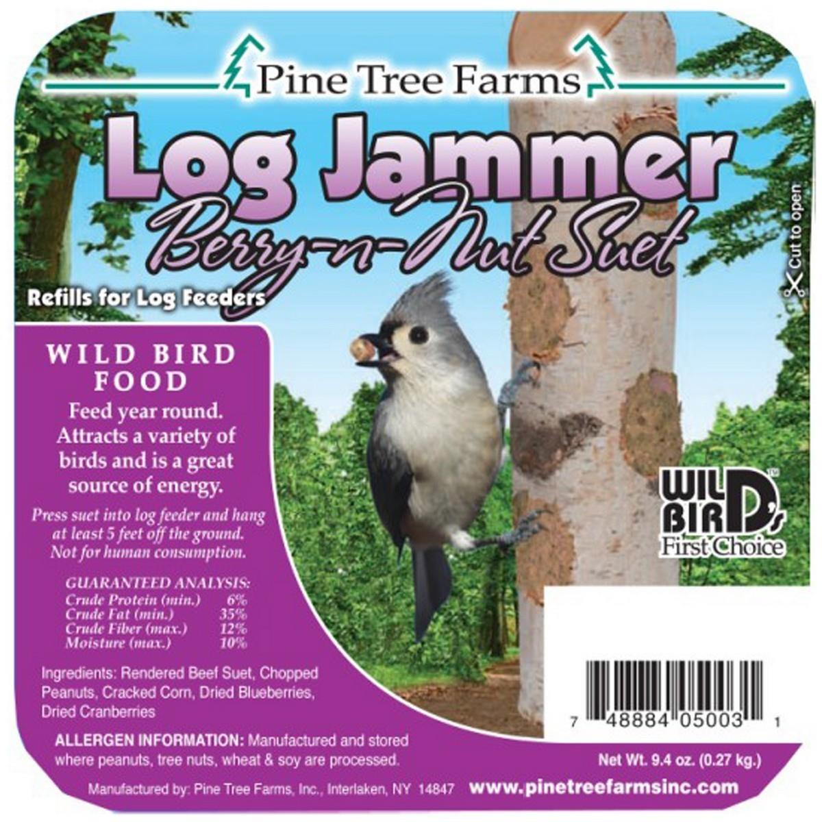 212 MAIN 5003 9.4 oz MP12 Log Jammer Fruit N Berry Suet Plug - 3 per Set - Pack of 12