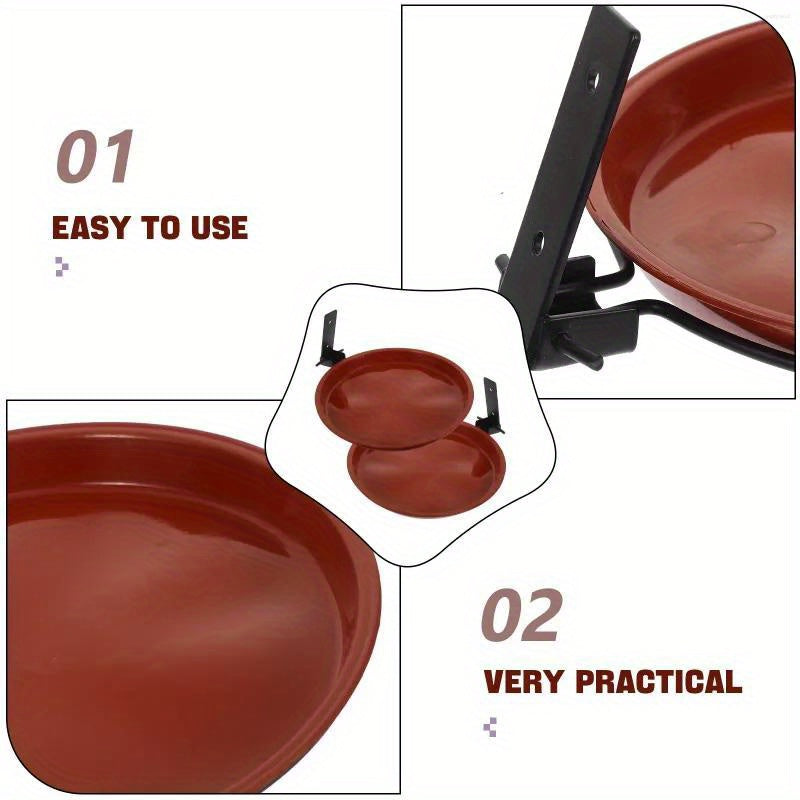 2 collapsible wall-mounted bird feeders, bird feeders and garden baths, fenced trays, deck trays to attract wild birds, tree-mounted bird water, balconies, outdoor walls