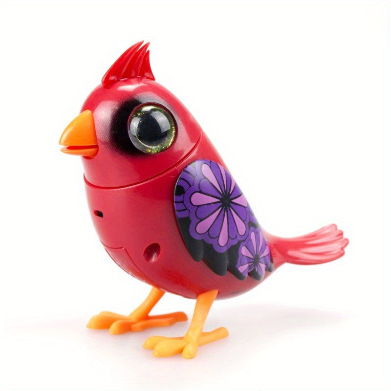 Digibirds Cardinal Interactive Singing & Talking Bird with Whistle-Activated Songs, Vibrant Red & Multicolor Design, 3.94x1.57x3.54inch, Includes Digi-Clip for Ages 3+