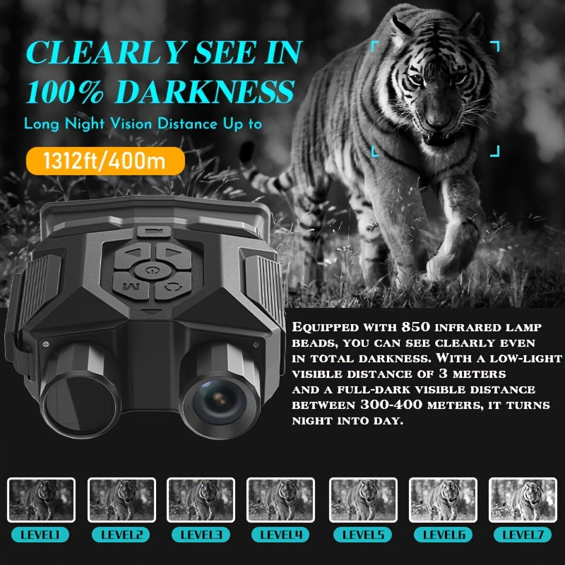 Fitpolo 1pc Night Vision Goggles With 8X Digital Zoom Night Vision Binoculars, 1080P HD USB Charging, Essential For Hiking, Good Choice For Nighttime Observation, Suitable For Both Men And Women