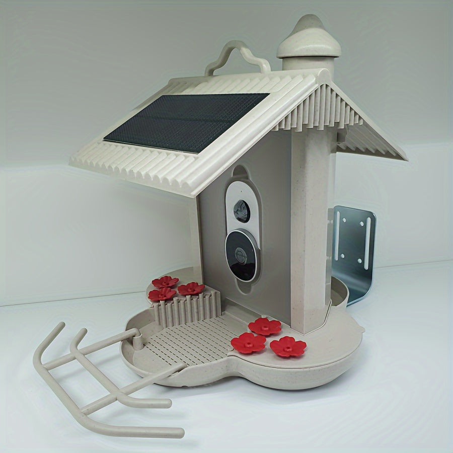 Smart Bird Feeder With AI Camera: Identify 10, 000+ Bird Species, Real-Time App Monitoring, Solar-Powered & For Garden & Outdoor Use
