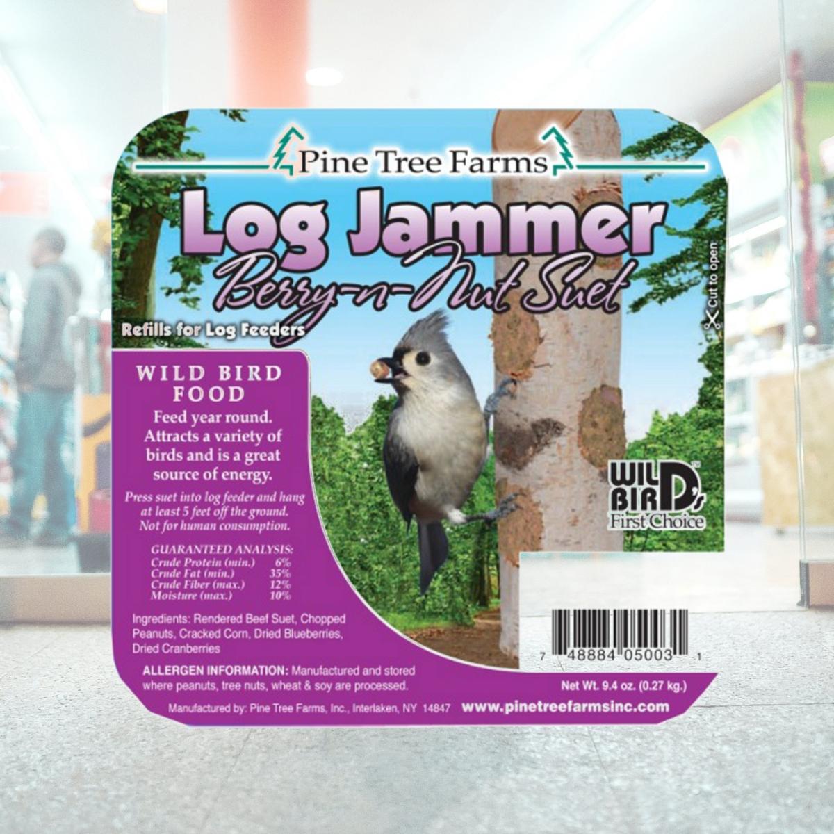 212 MAIN 5003 9.4 oz MP12 Log Jammer Fruit N Berry Suet Plug - 3 per Set - Pack of 12