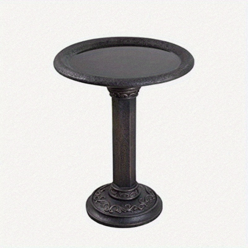 Kenroy Home 51150BRZ Iverson Birdbath Column Base - Bronze Finish, Durable Silicone Bird Bath for Garden, Patio, or Indoor Decor, Decorative Bird Bath, Patio Decoration, Classic Design, Textured Surface