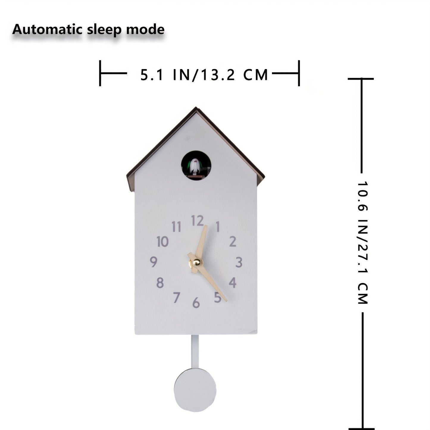 Cuckoo Clocks for Bedroom Decor with Night Mode, Singing Bird, European Forest Style Home Wall Clock, Mini Cuckoo Clock, Clocks for Living Room, Cuckoo Clock with Sound, Wall Clock Living Room, Cuckoo Wall Clock