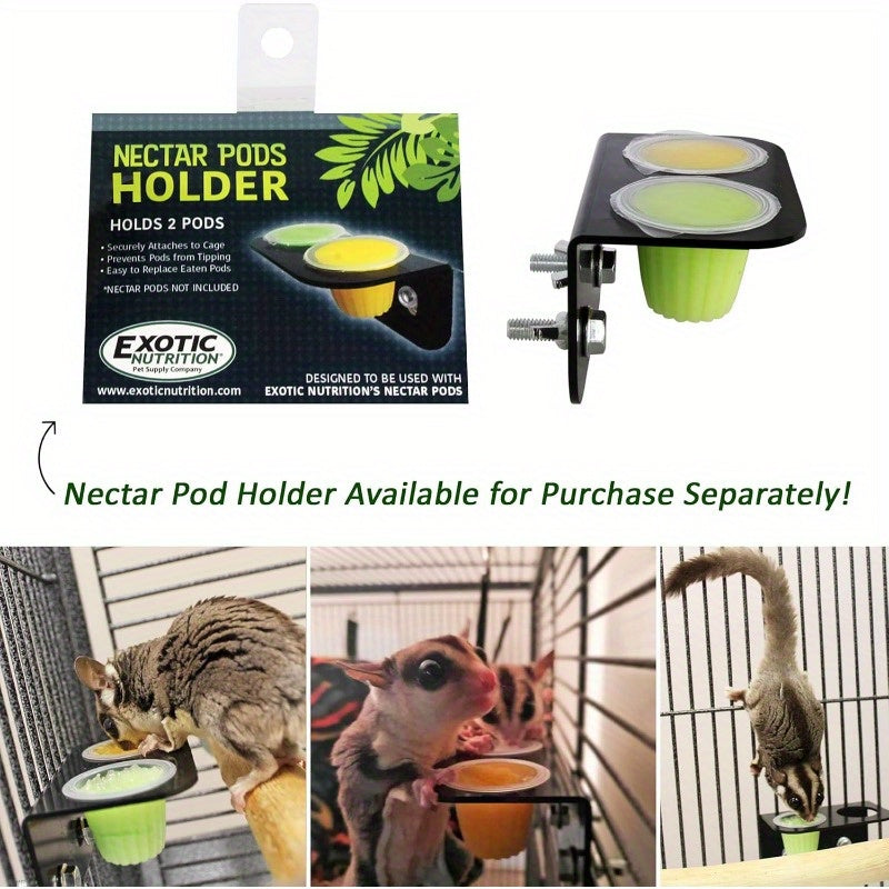 Nectar Pods (Pineapple) - Calcium-Fortified Jelly Fruit Treat - Sugar Gliders Marmosets, Squirrels, Parrots, Cockatiels, Parakeets, Birds, Hamsters, Day Geckos, Kinkajous & Other Small Pets