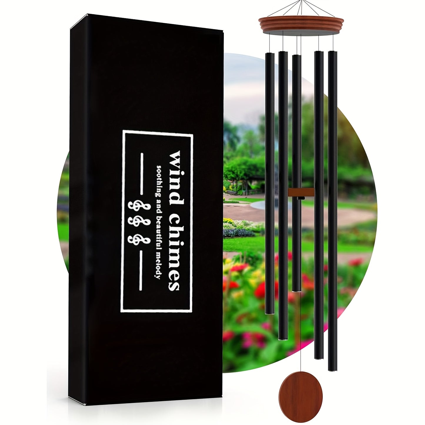 60" Extra Large Outdoor Wind Chimes - Deep Tone Soothing Aluminum Wind Chimes for Garden, Patio, Christmas Decor, No Electricity Needed, Durable Weather-Resistant Hanging Ornament