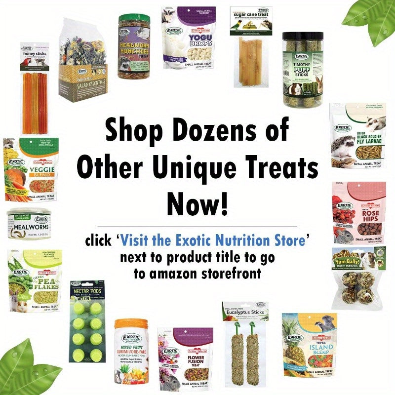 Nectar Pods (Pineapple) - Calcium-Fortified Jelly Fruit Treat - Sugar Gliders Marmosets, Squirrels, Parrots, Cockatiels, Parakeets, Birds, Hamsters, Day Geckos, Kinkajous & Other Small Pets