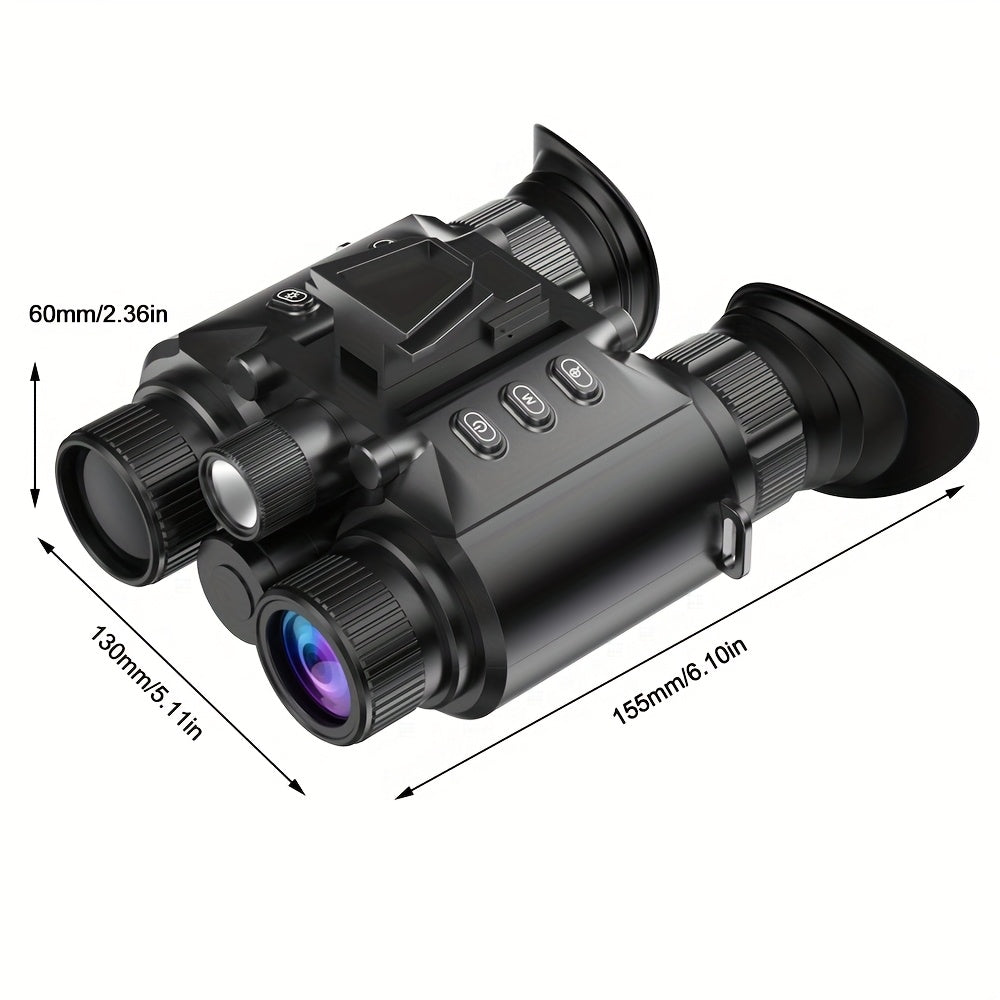 Night Vision Goggles - 4K Night Vision Binoculars for Adults, 3500mAh Rechargeable Infrared Binoculars with 1.4'' Dual Screen, 8X Digital Zoom External Flashlight for Camping, Night Vision Goggles with Head Strap, Outdoor Exp