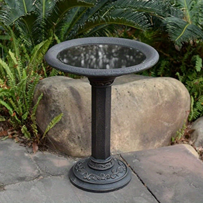 Kenroy Home 51150BRZ Iverson Birdbath Column Base - Bronze Finish, Durable Silicone Bird Bath for Garden, Patio, or Indoor Decor, Decorative Bird Bath, Patio Decoration, Classic Design, Textured Surface