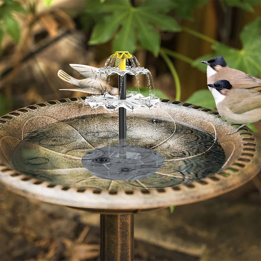 3 Tiered Bird Bath Pump with Solar Panel Solar Bird Bath Fountain Water Fountain Multifunction for Courtyard Patio Balcony