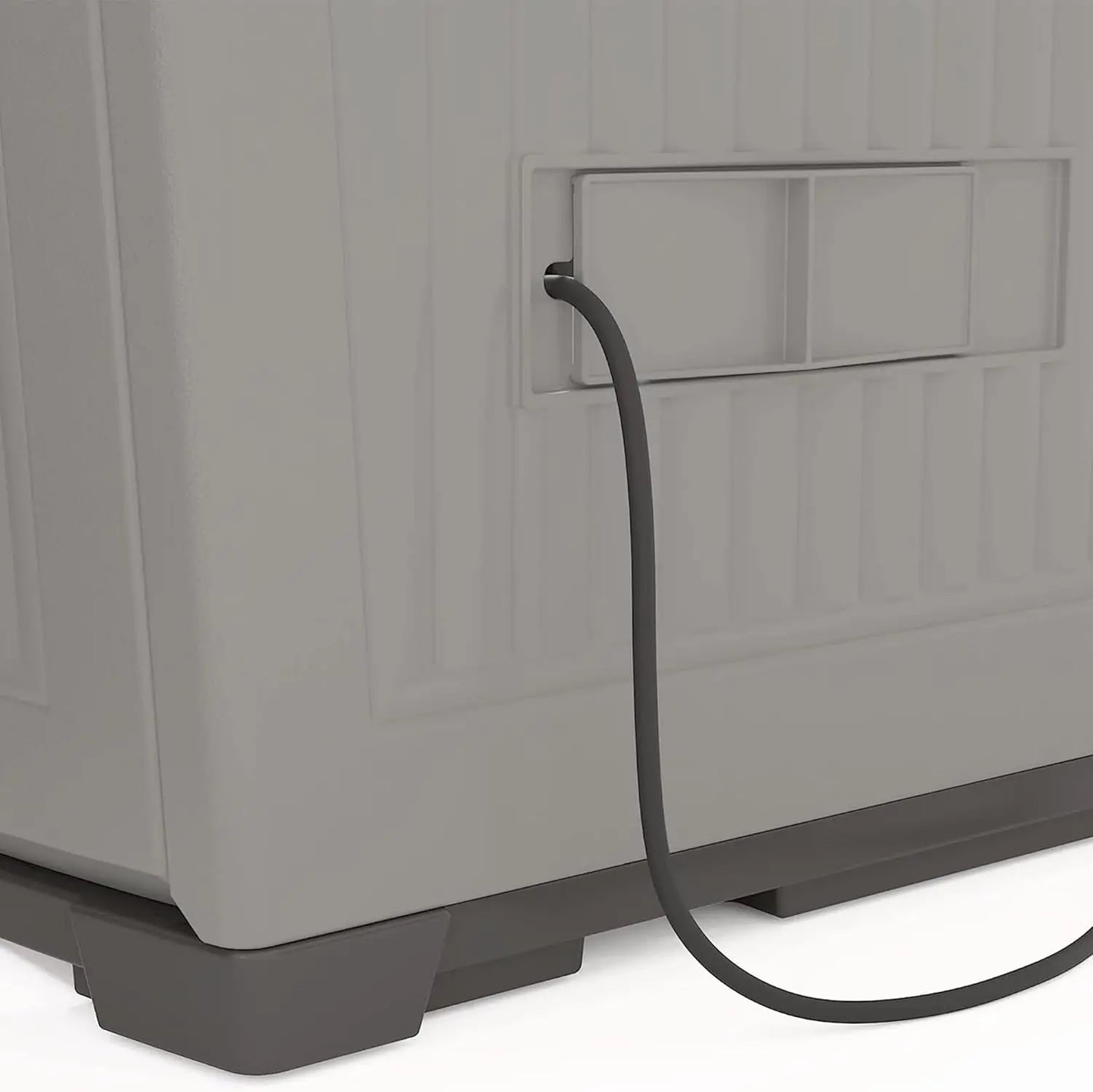 Outdoor Storage Shed for Patio and Garden, Backyard Oasis, 130 Gallon, Dove Gray