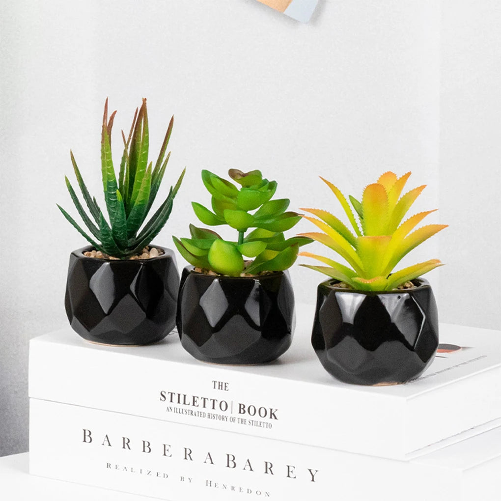 4pcs Balcony Decoration With Artificial Succulents Realistic And Durable Artificial Succulent Plants