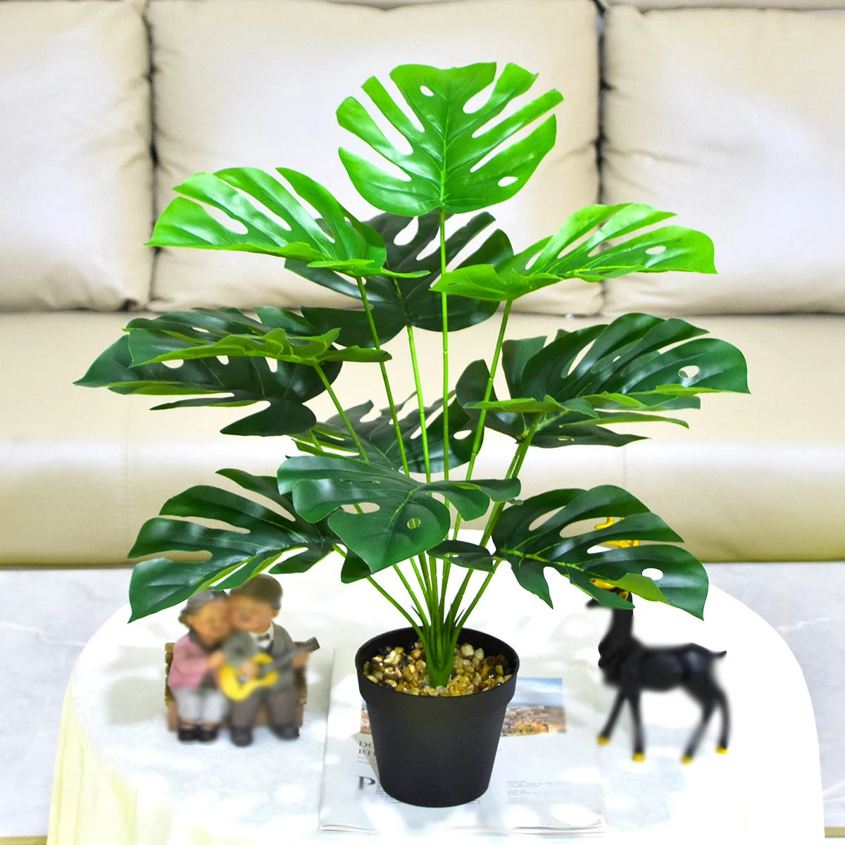 Artificial Monstera Green Plants Walk-Free Outdoor Living Room Bedroom Dress, Christmas Halloween, Holiday Decoration Gifts