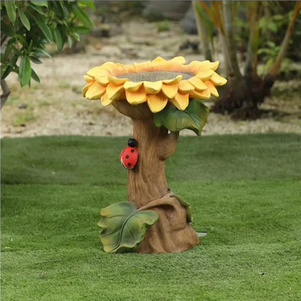 Resin Bird Feeder Bath Garden Ornament Waterproof Birds Decoration Pet Supplies Indoor Home Crafts Decor Statue