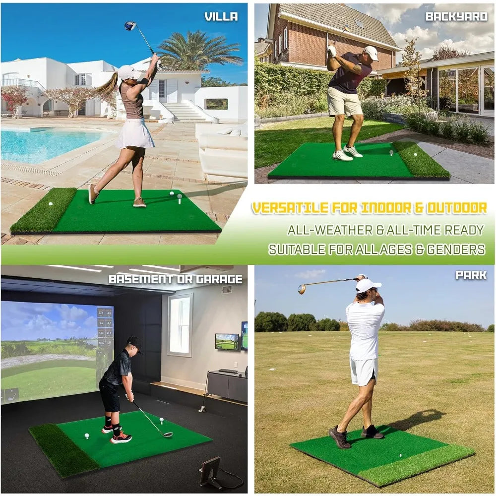 5x4ft Artificial Lawn, Thickened Golf Mat Set | Multiple Turf Options | High-Elastic, Non-Slip Base, for Indoor or outdoor