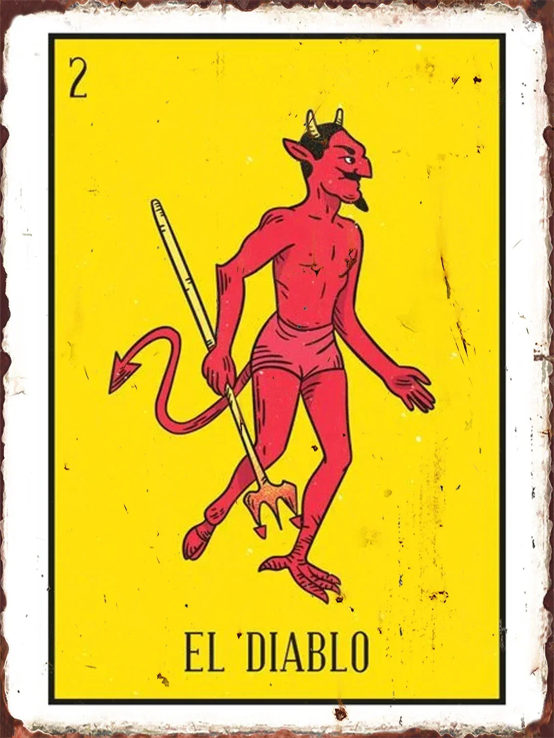 - Mexican Lottery EL GALLO Poster Metal Sign | Ideal for Home Decor Aesthetics | Unique Wall Decorative Plaque