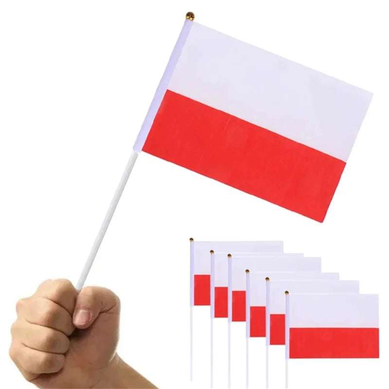 Polish Flag 7L egygold Flag Accessories 12 * 24cm OSCAM European Handheld Flag Pendant