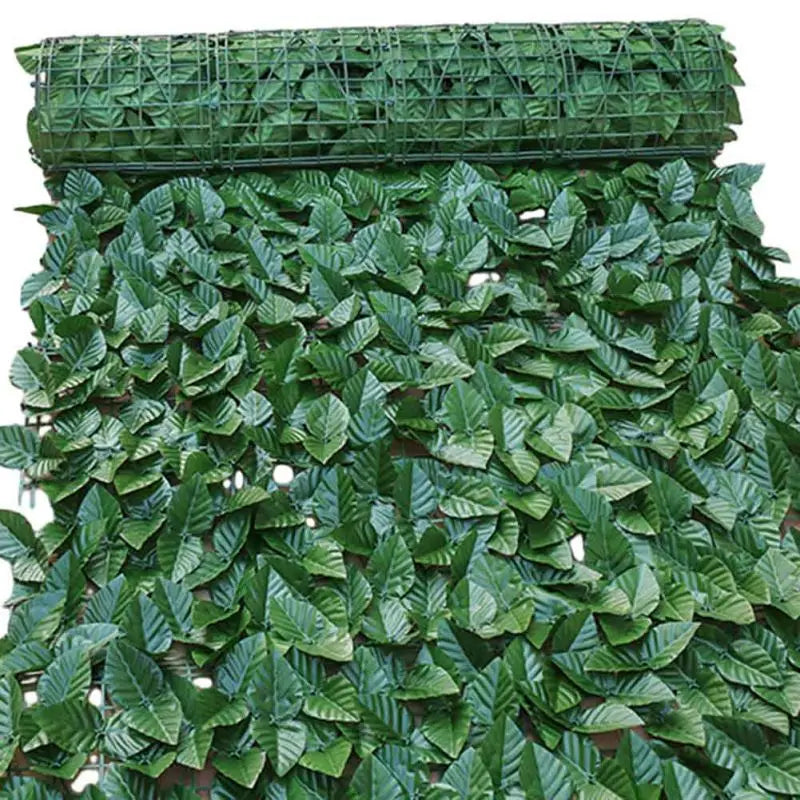 Artificial Leaf Privacy Fence Roll Wall Landscaping Fence Privacy Fence Screen Outdoor Garden Backyard Balcony Green Basket Deco