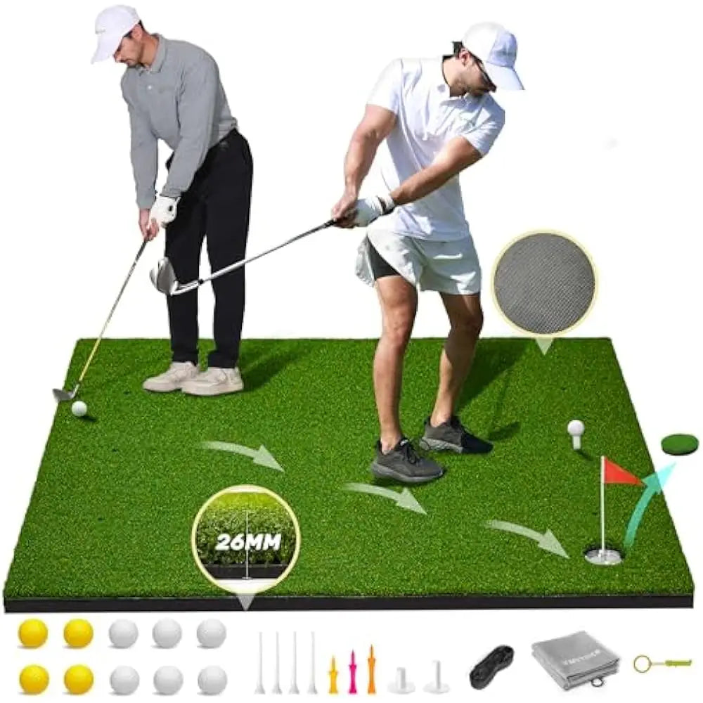 5x4ft Artificial Lawn, Thickened Golf Mat Set | Multiple Turf Options | High-Elastic, Non-Slip Base, for Indoor or outdoor