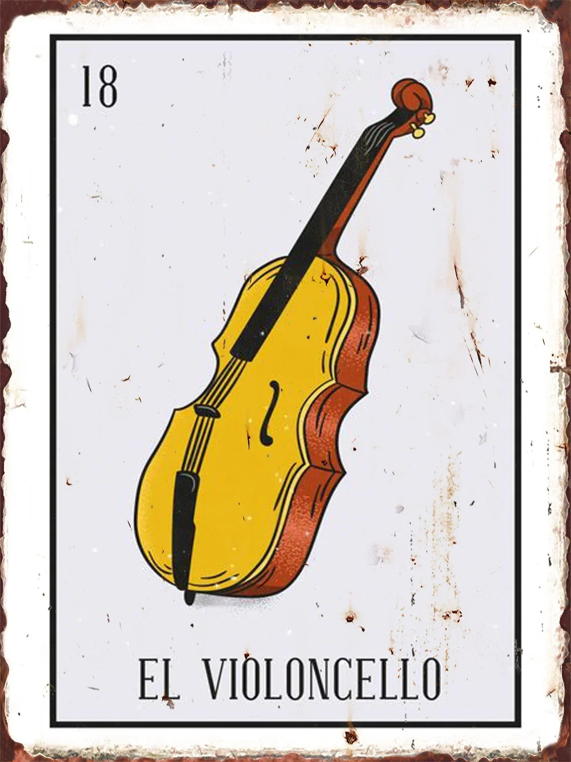 - Mexican Lottery EL GALLO Poster Metal Sign | Ideal for Home Decor Aesthetics | Unique Wall Decorative Plaque