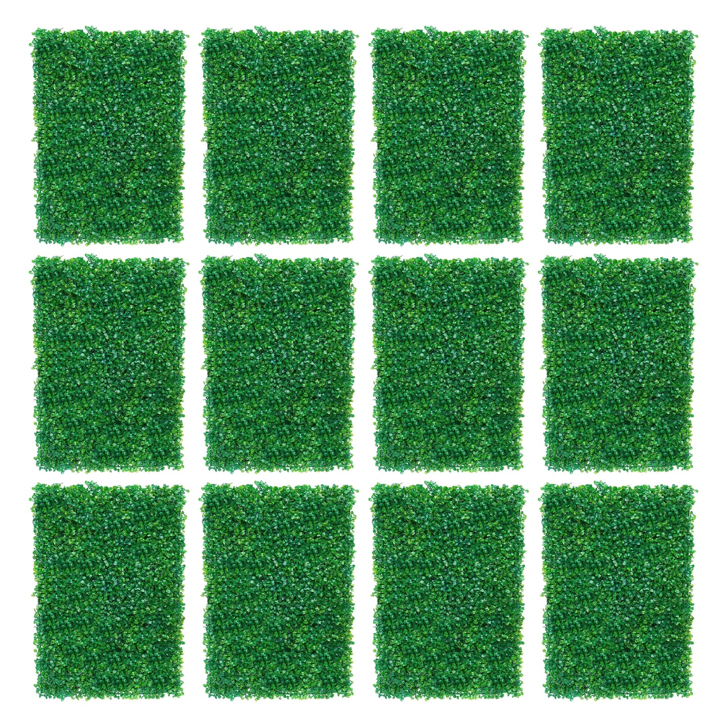12Pcs 60x40cm Artificial Hedge Screen Privacy Fence Faux Plant Leaves Panels Boxwood Grass for Home Garden Decor Yard Wall Decor