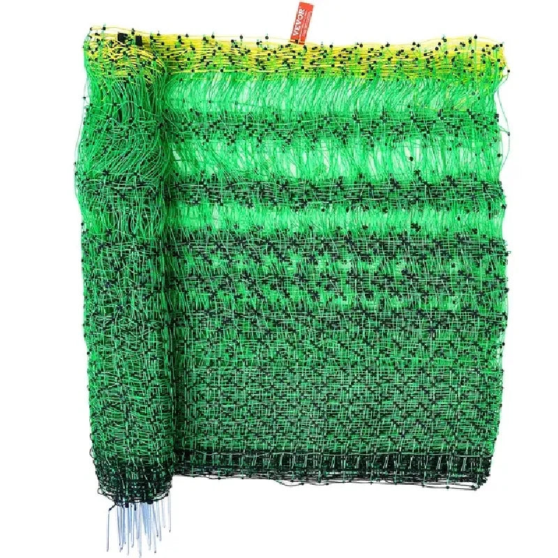 VEVOR Electric Fence Netting, 35" H x 164' L, PE Net Fencing with Posts & Double-Spiked Stakes, Utility Portable Mesh for Goats,