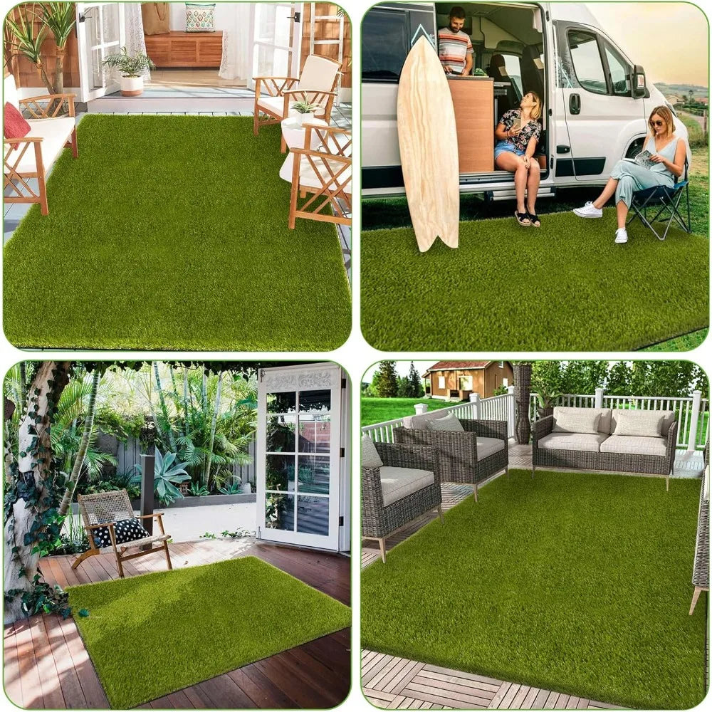 5x8 Ft Realistic Artificial Turf Grass Rug, Indoor Outdoor Garden Lawn Landscape Patios Decoration, Artificial Lawn