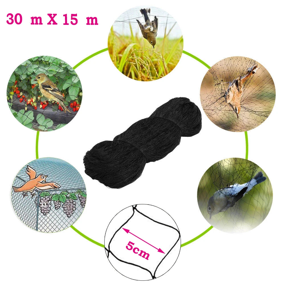 100" x 50" Anti Bird Netting Mesh Nylon For Fruit Crop Plant Tree For Protecting Trees from Bird, Poultry, Aviary