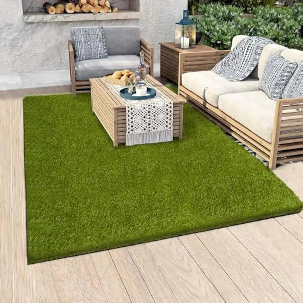 5x8 Ft Realistic Artificial Turf Grass Rug, Indoor Outdoor Garden Lawn Landscape Patios Decoration, Artificial Lawn