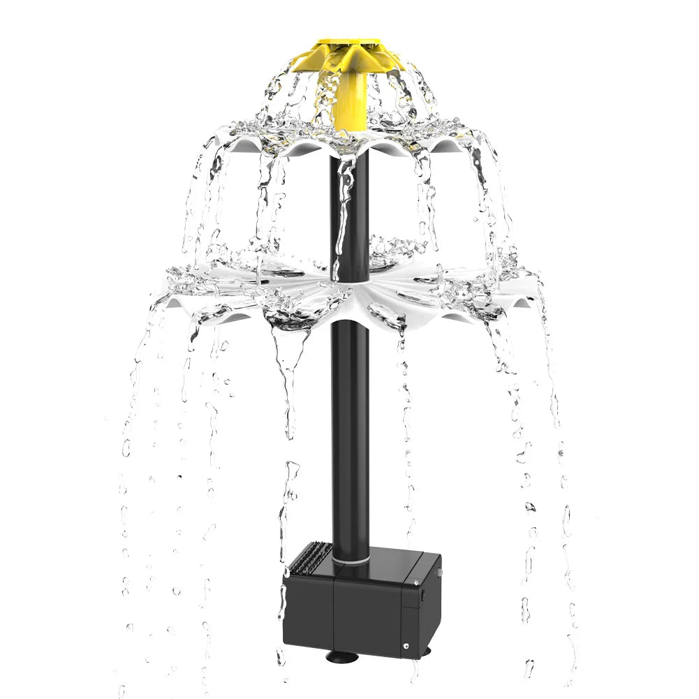 3 Tiered Bird Bath Pump with Solar Panel Solar Bird Bath Fountain Water Fountain Multifunction for Courtyard Patio Balcony