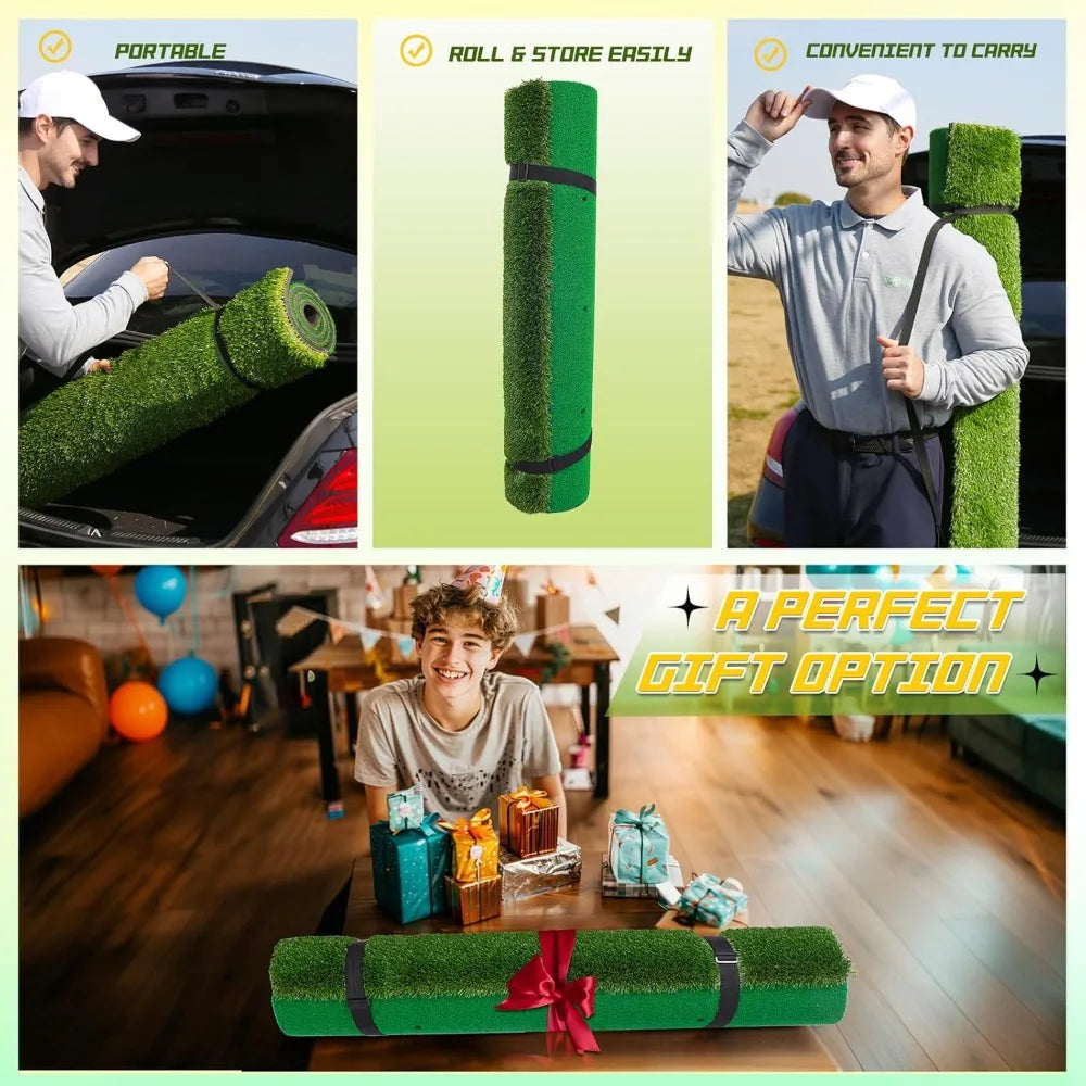 5x4ft Artificial Lawn, Thickened Golf Mat Set | Multiple Turf Options | High-Elastic, Non-Slip Base, for Indoor or outdoor