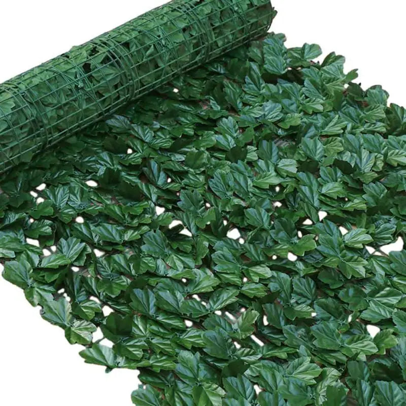 Artificial Leaf Privacy Fence Roll Wall Landscaping Fence Privacy Fence Screen Outdoor Garden Backyard Balcony Green Basket Deco