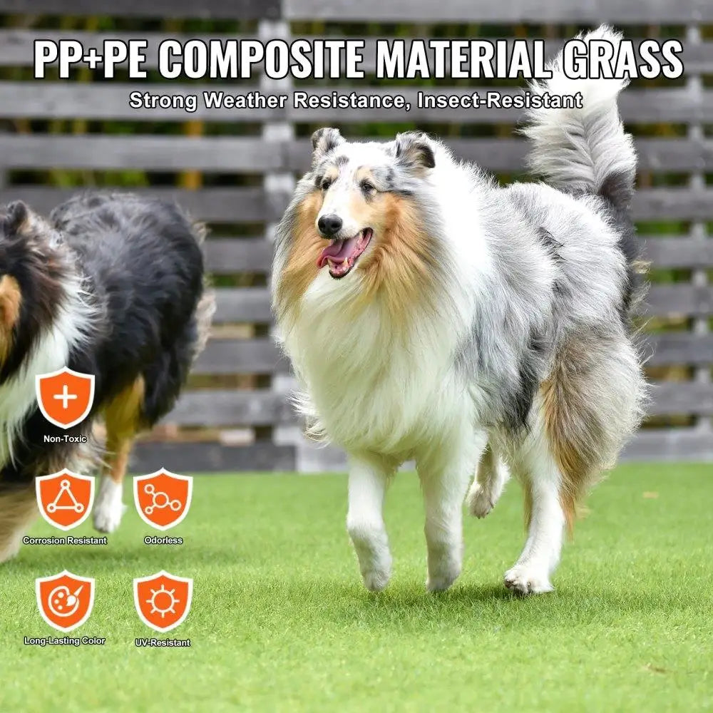 5x10ft Artificial Grass Rug Green 1.38mm Outdoor Patio Lawn Decoration Dog Mat Home Entryway Easy Clean Drainage Holes