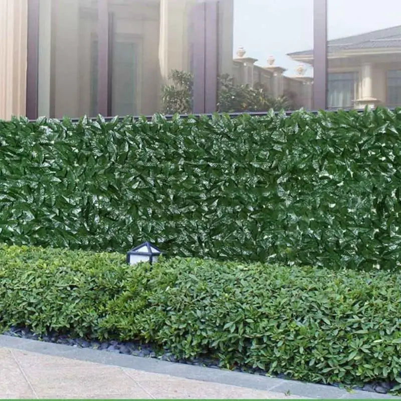 Artificial Leaf Privacy Fence Roll Wall Landscaping Fence Privacy Fence Screen Outdoor Garden Backyard Balcony Green Basket Deco