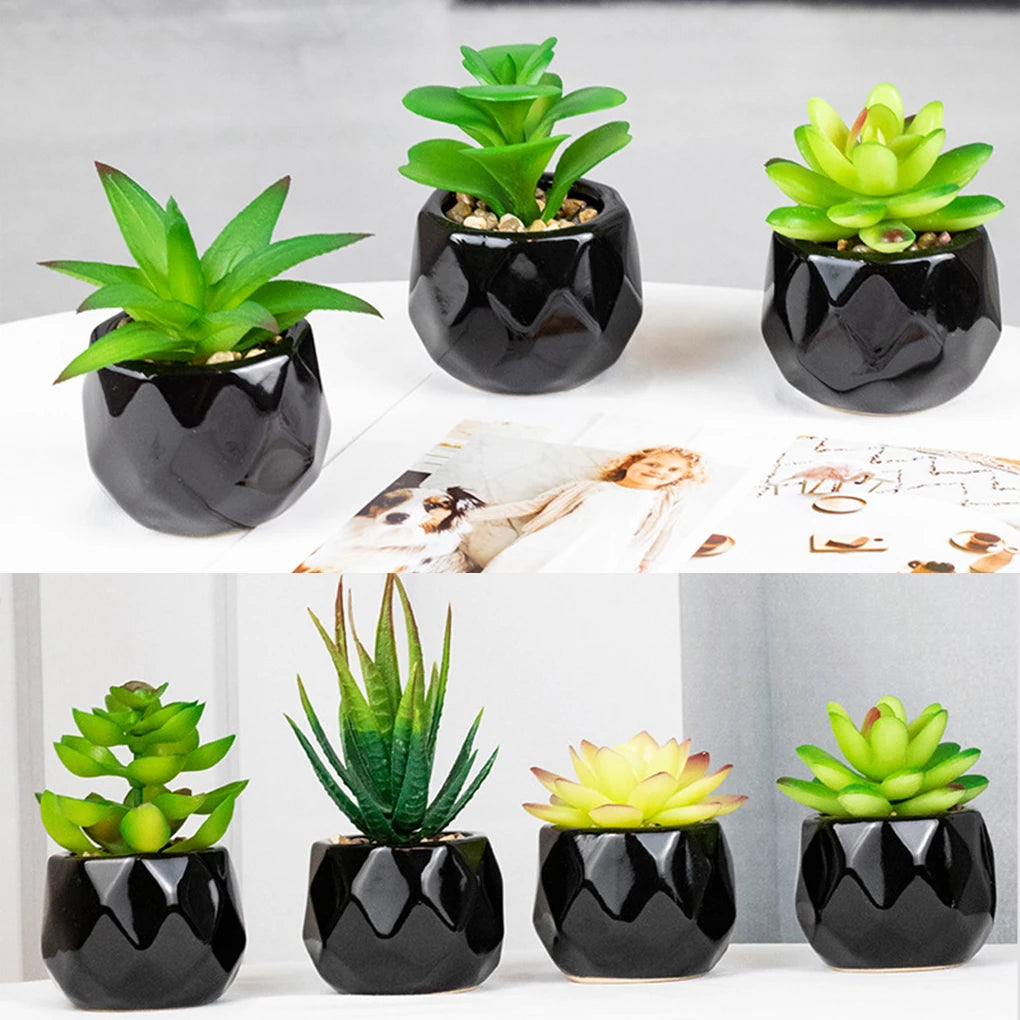 4pcs Balcony Decoration With Artificial Succulents Realistic And Durable Artificial Succulent Plants