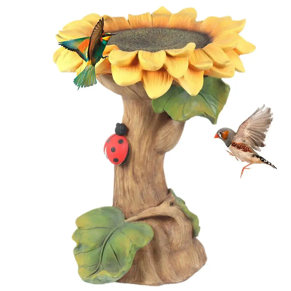 Resin Bird Feeder Bath Garden Ornament Waterproof Birds Decoration Pet Supplies Indoor Home Crafts Decor Statue