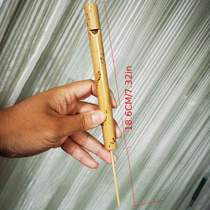 4pcs Handcrafted Bamboo Bird Call Flutes, Nostalgic Simulation Birdcall Wind Instruments, Natural Mouth-Blown Whistle Set