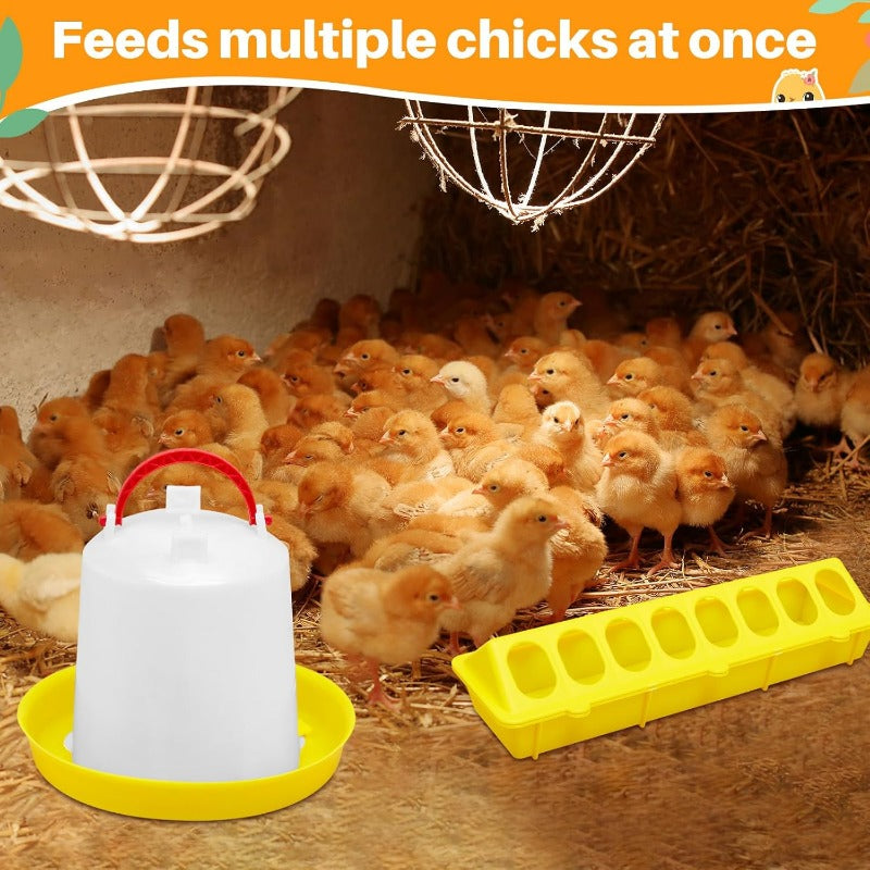 12 Pack Chicken Feeder and Waterer Set Bird Small Poultry Feeder Flip Top Bird Small Poultry Feeding for Pigeon Chick Drinker Duckling Quail Feeding Dispenser 1 LYellow, Chick Water Dispenser, Small Bird Feeding Solution, Eas