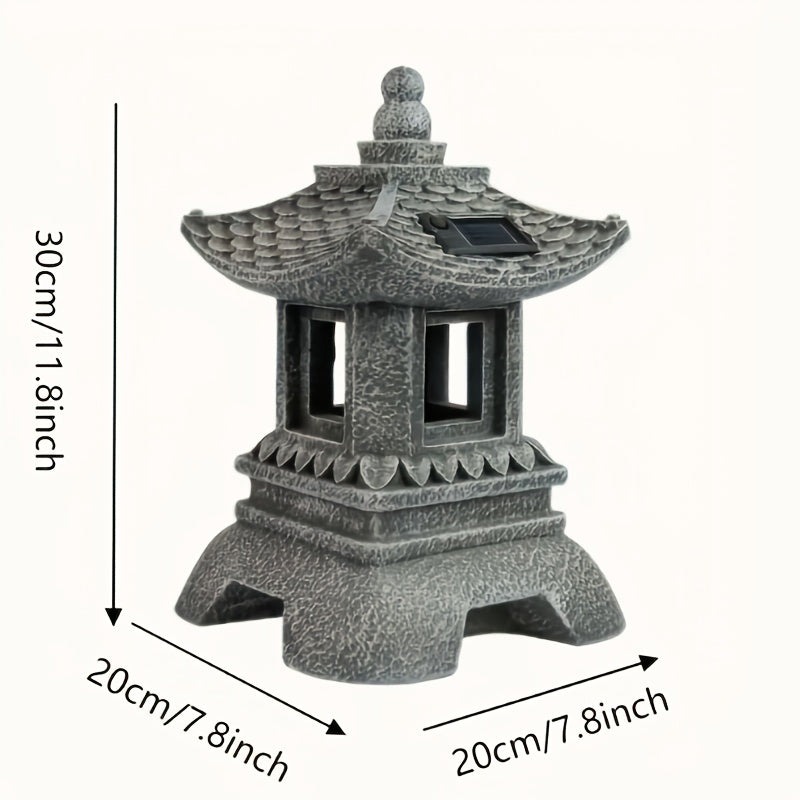 14-Inch Zen Garden Pagoda Statue - Weather-Resistant Resin Outdoor Decor with Intricate Design, Perfect for Patio, Porch, or Yard Art, Enhances Serene Asian Aesthetic, Garden Decor | Intricate Pagoda Design | Detailed Craftsm