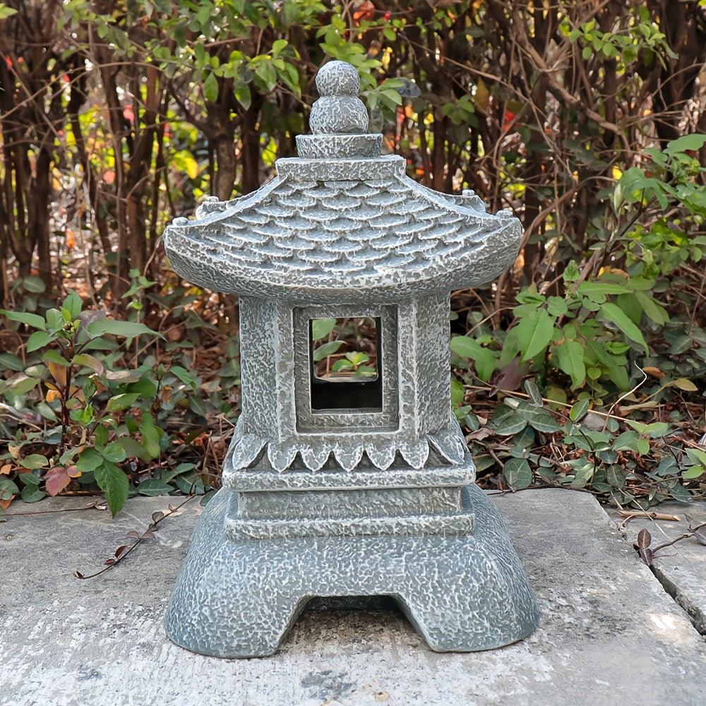 14-Inch Zen Garden Pagoda Statue - Weather-Resistant Resin Outdoor Decor with Intricate Design, Perfect for Patio, Porch, or Yard Art, Enhances Serene Asian Aesthetic, Garden Decor | Intricate Pagoda Design | Detailed Craftsm