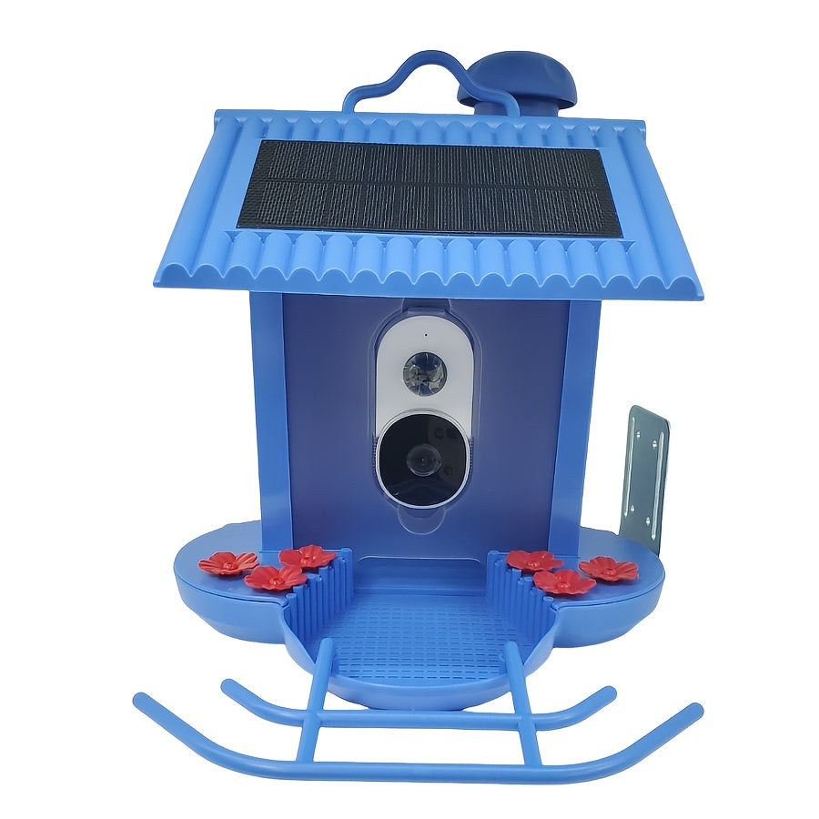 Smart Bird Feeder With AI Camera: Identify 10, 000+ Bird Species, Real-Time App Monitoring, Solar-Powered & For Garden & Outdoor Use