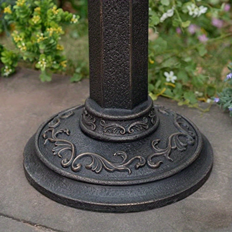 Kenroy Home 51150BRZ Iverson Birdbath Column Base - Bronze Finish, Durable Silicone Bird Bath for Garden, Patio, or Indoor Decor, Decorative Bird Bath, Patio Decoration, Classic Design, Textured Surface