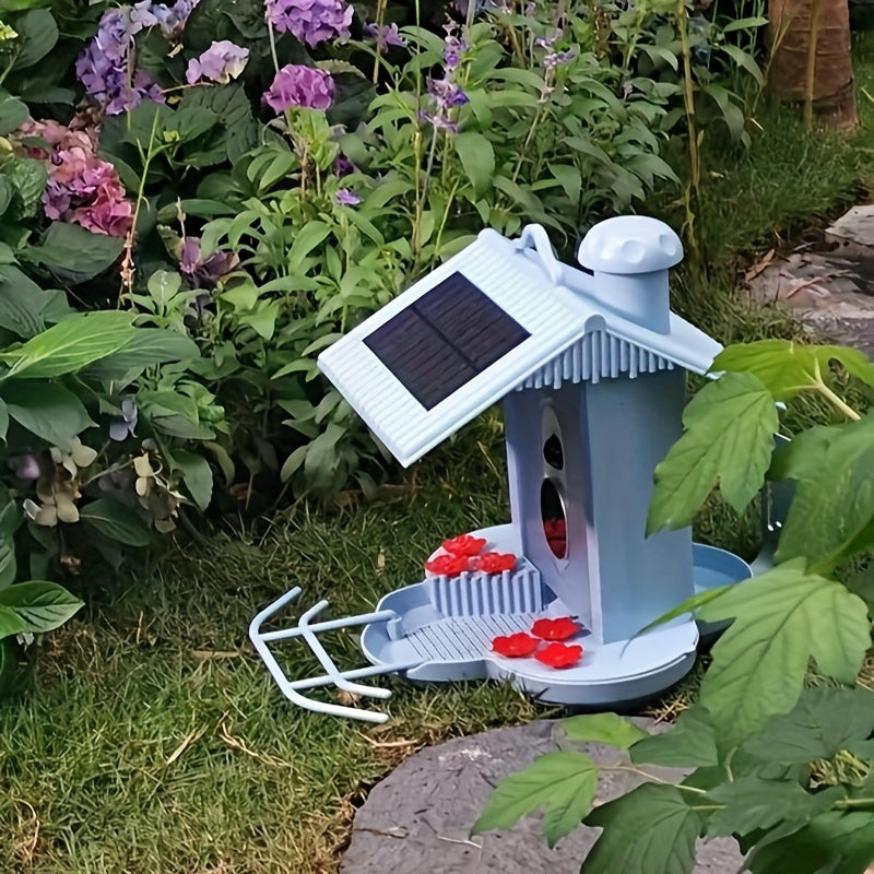 Smart Bird Feeder With AI Camera: Identify 10, 000+ Bird Species, Real-Time App Monitoring, Solar-Powered & For Garden & Outdoor Use