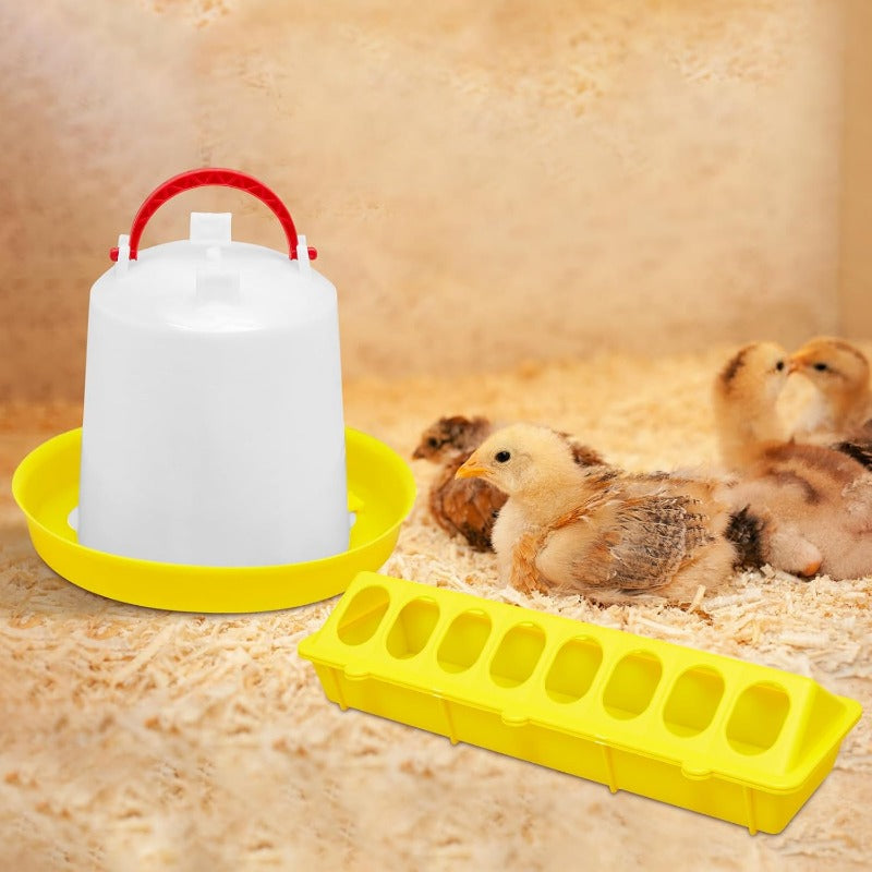 12 Pack Chicken Feeder and Waterer Set Bird Small Poultry Feeder Flip Top Bird Small Poultry Feeding for Pigeon Chick Drinker Duckling Quail Feeding Dispenser 1 LYellow, Chick Water Dispenser, Small Bird Feeding Solution, Eas