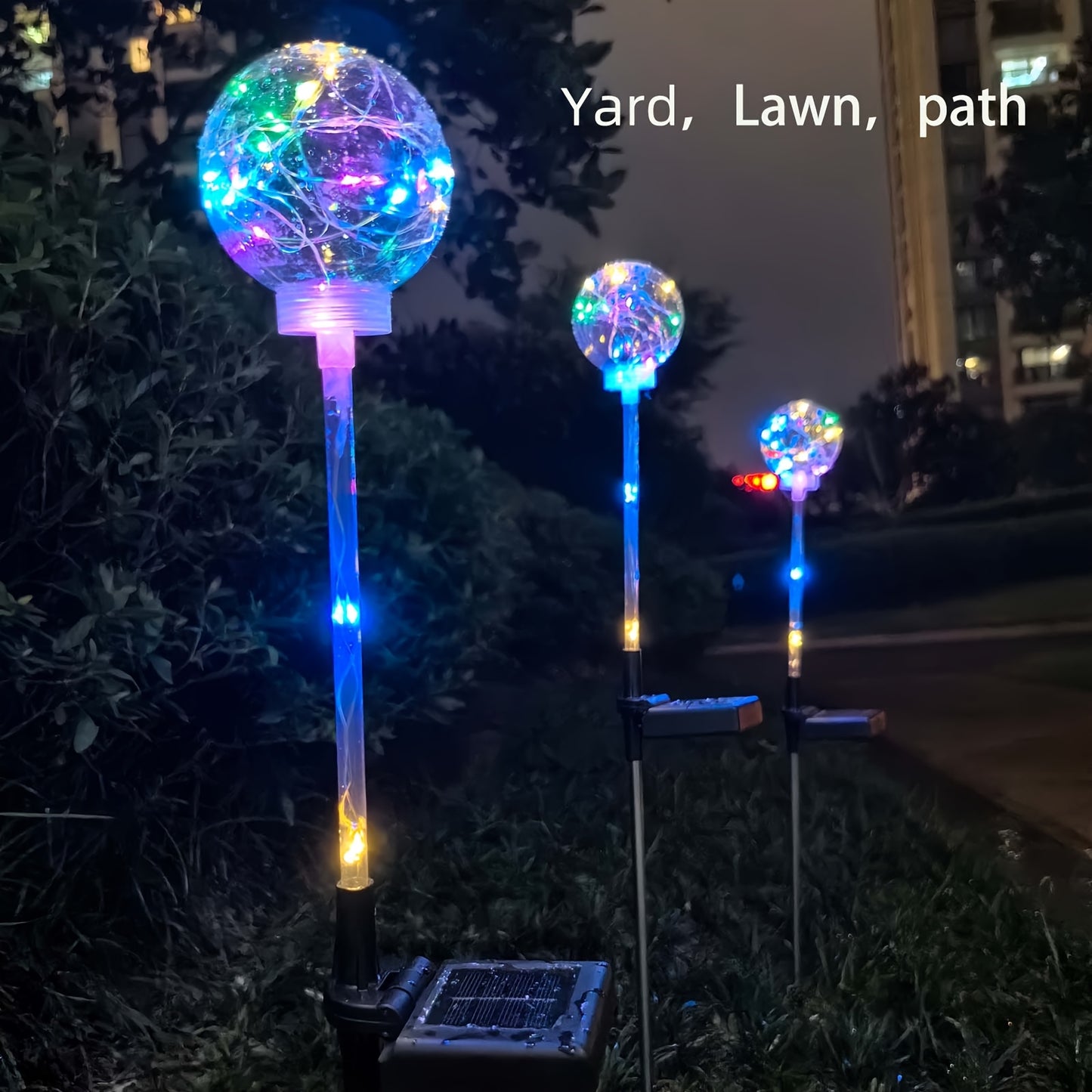 Solar Lawn Lights Colorful - Suitable for Outdoor Gardens, Pathways, And Villas, Featuring Rating